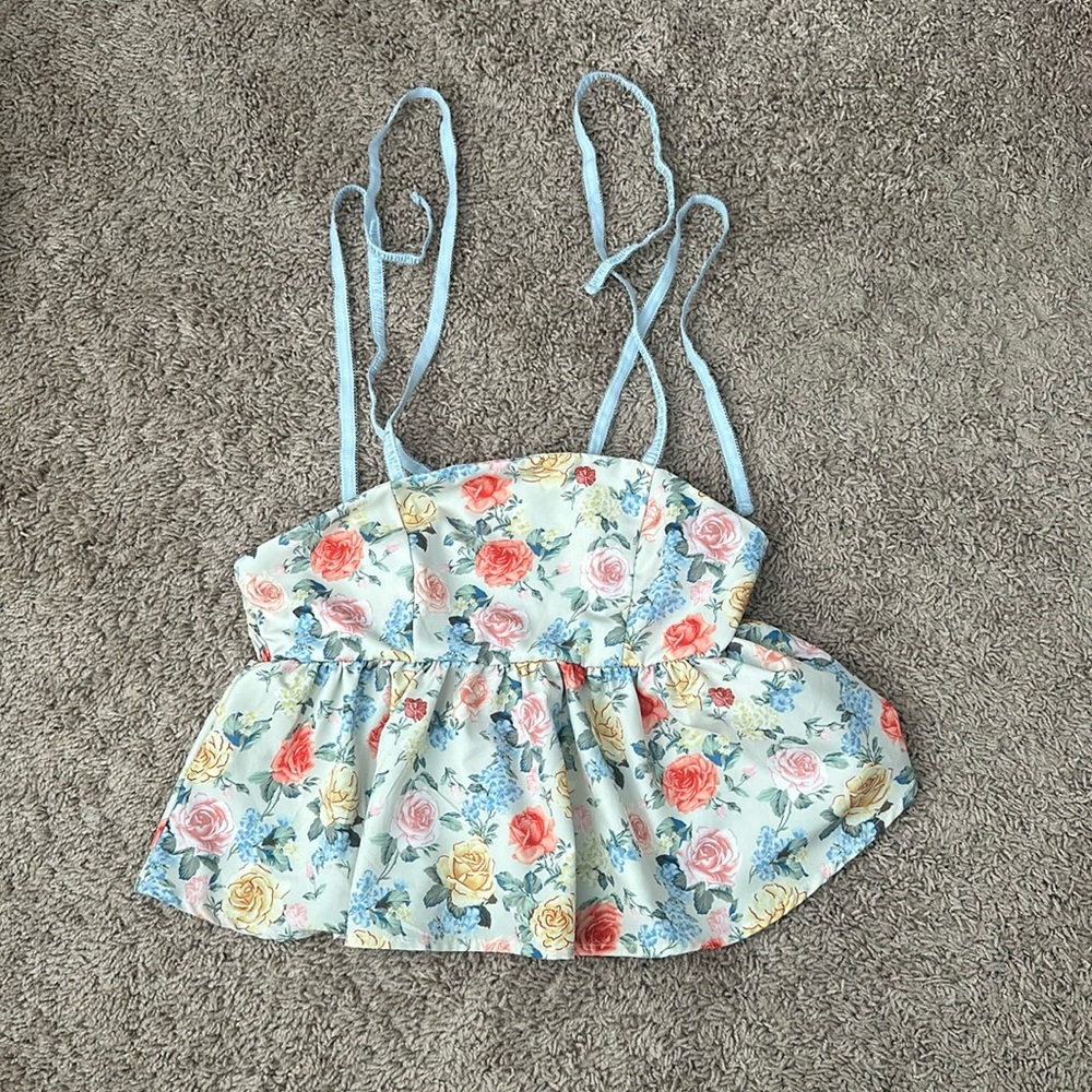 flower shein shirt xs
